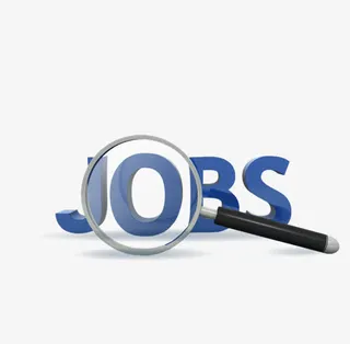 蓝色找工作免抠