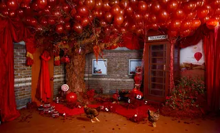 节日活动氛围 红色新年背景 节日元素高清