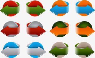 精美渐变质感网页左右翻页免抠