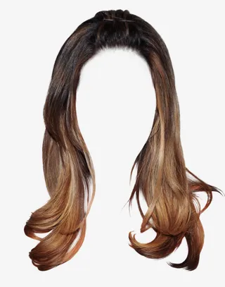 黄色洋气长发假发免抠素材图片免抠