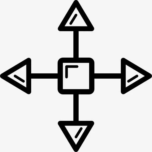 十字箭头方图标免抠