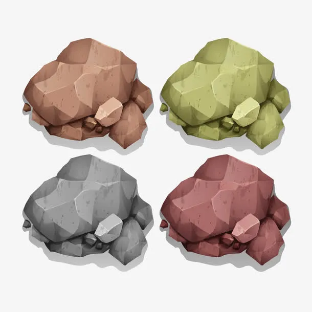 景观石头设计矢量素材,免抠