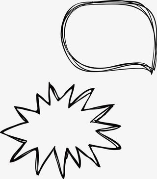 涂鸦线条语言框免抠