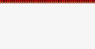 春节海报装饰红顶部窗帘免抠
