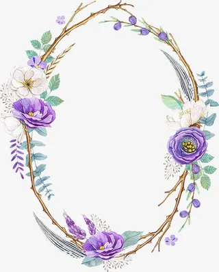 手绘卡通装饰花瓣花草装饰海报设免抠