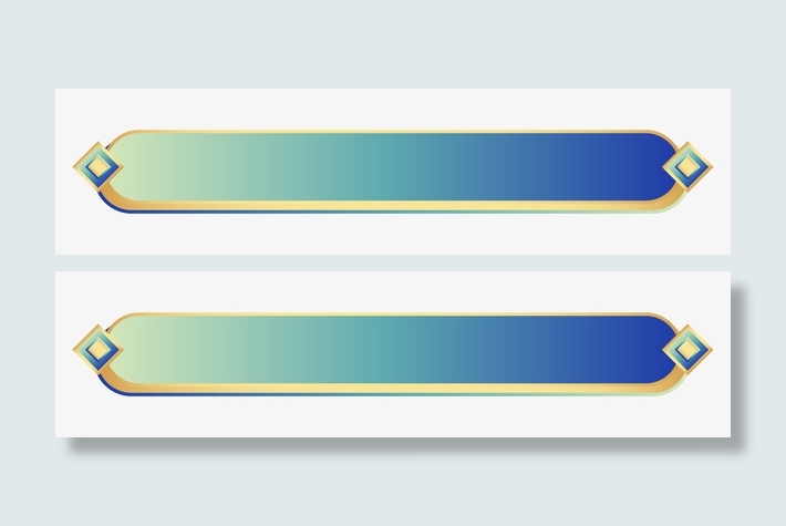 简约国潮立体渐变标题框免抠