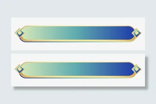 简约国潮立体渐变标题框免抠