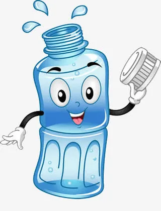 开瓶盖的矿泉水免抠