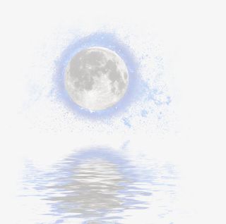 水面月光倒影免抠