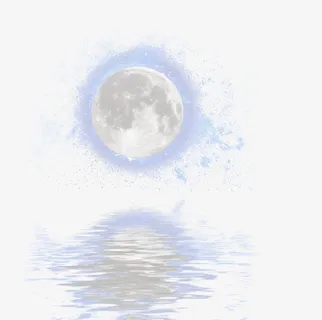 水面月光倒影免抠 水面月光倒影免抠