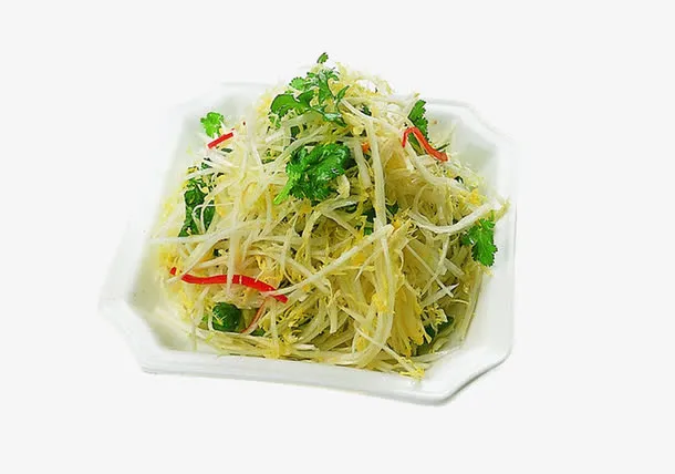 清拌豆芽素材图片免抠