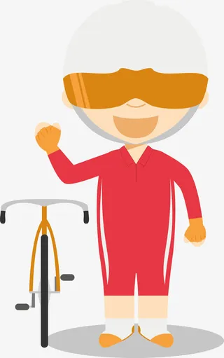 红色矢量男孩素材免抠