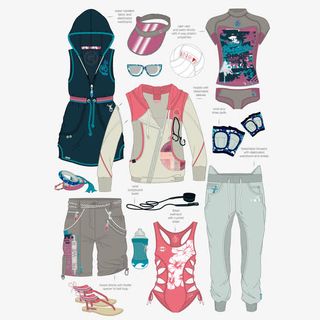 矢量时尚女装设计图免抠