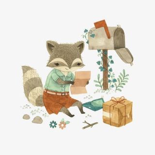 收到来信的浣熊免抠