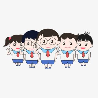 卡通少先队员免抠