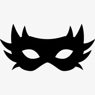 狂欢节面具有点两侧的图标免抠