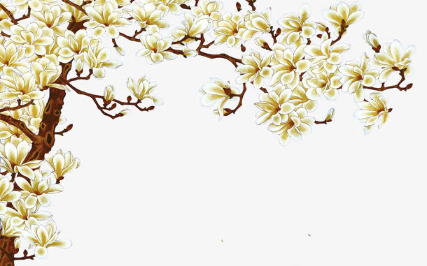 中国风花树免抠