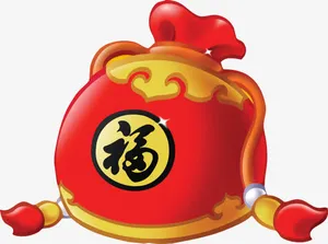 手绘红色可爱红包免抠