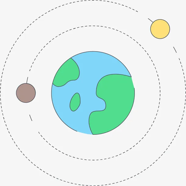 线条地球星球免抠