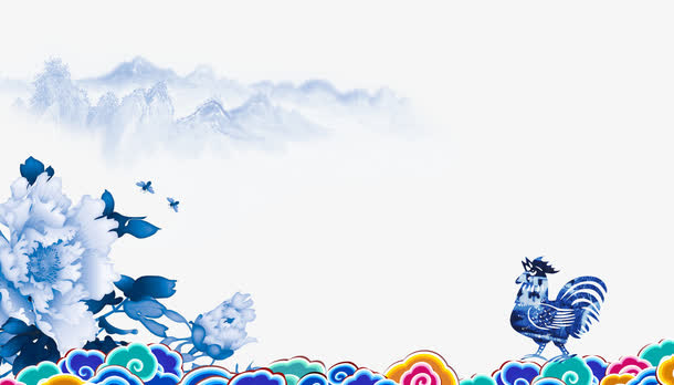 祥云花纹免抠