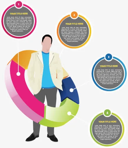 矢量手绘环形图免抠