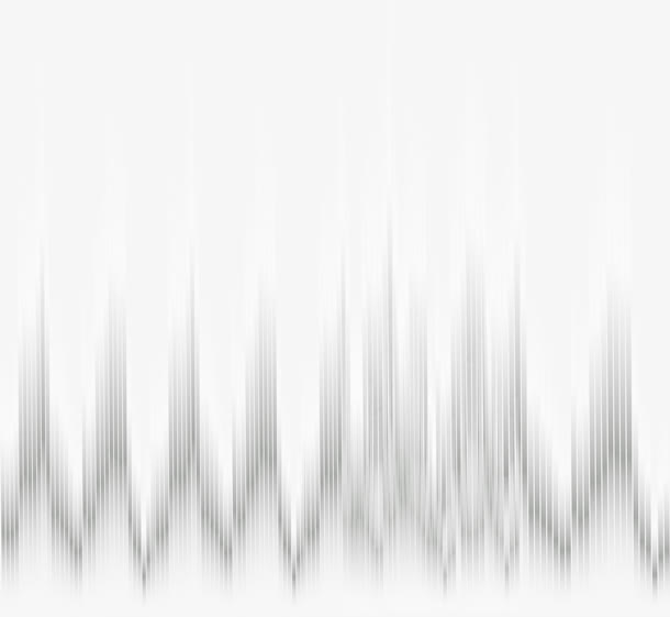 黑色简约音浪曲线免抠