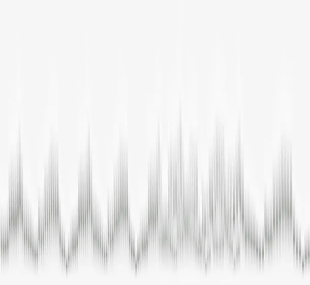黑色简约音浪曲线免抠