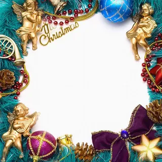 圣诞节装饰品与丘比特免抠