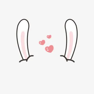 可爱的兔耳朵免抠手绘/卡通卡通元素