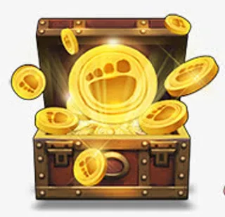 手绘金色宝箱金币免抠