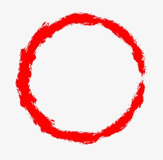 手绘红圈免抠