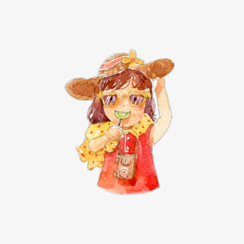 吃棒棒糖的小女孩免抠