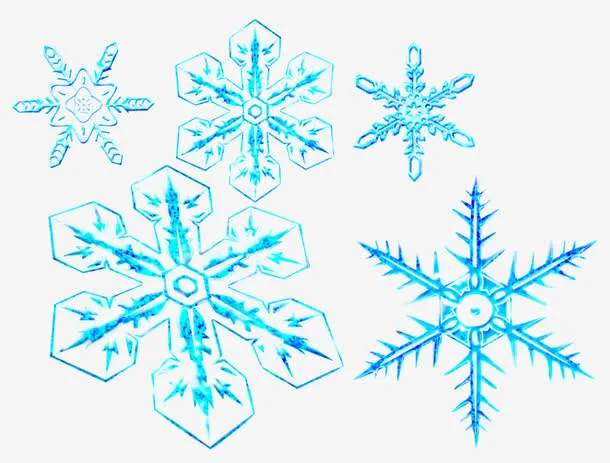 晶莹雪花素材免抠