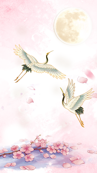 仙鹤古风壁纸高清