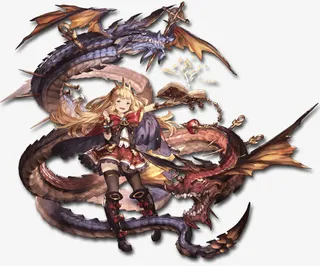 手绘龙图腾女孩免抠