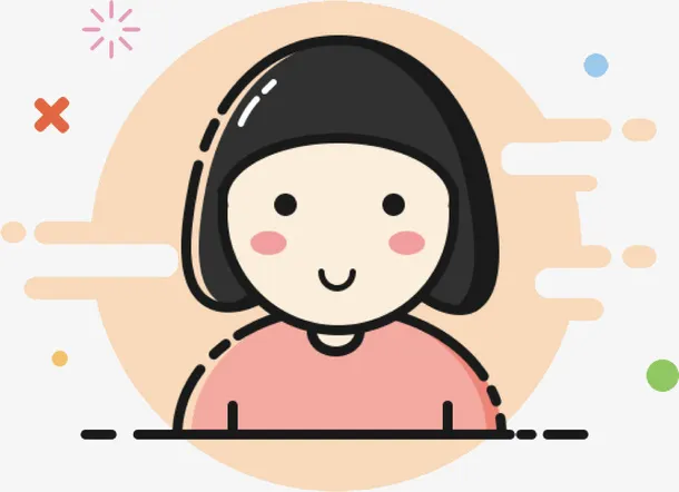 mbe风格可爱小女孩PNG免抠