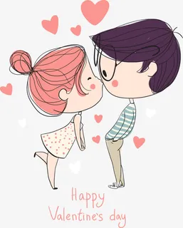 矢量接吻的情侣免抠