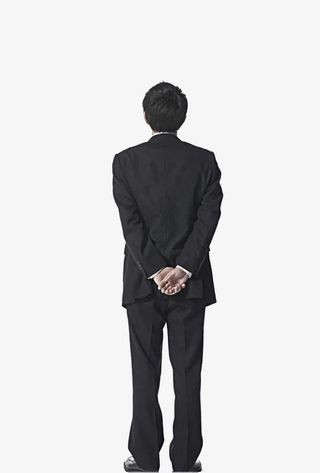 背着手的男人背影免抠