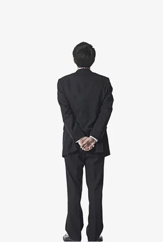 背着手的男人背影免抠