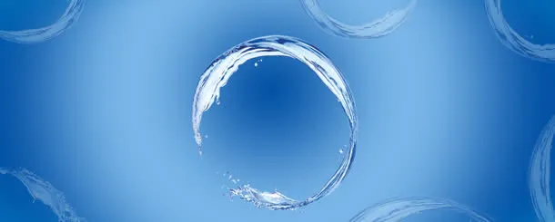 化妆品护肤品面膜清新水圈背景banner