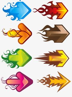 超酷潮流箭头免抠