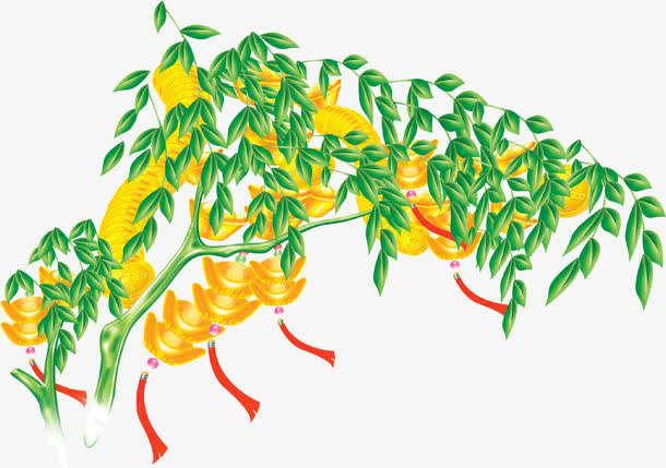 摇钱树免抠