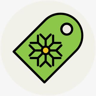 祝福标签圣诞节素描 雪花标签免抠