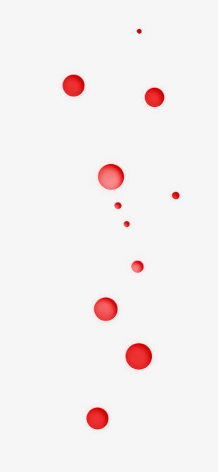 红色彩点漂浮免抠
