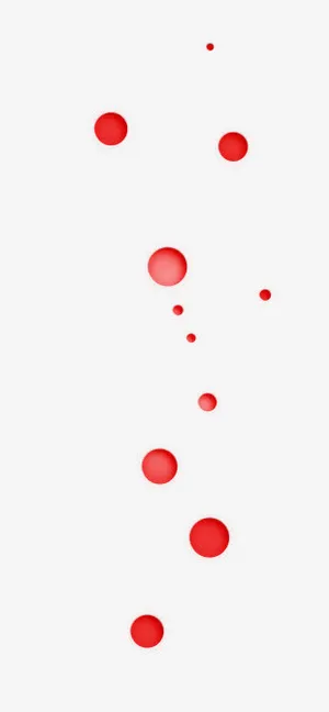 红色彩点漂浮免抠