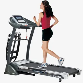 黑色电动跑步机免抠