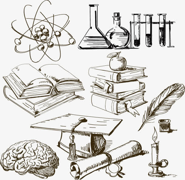 手绘教育素材免抠