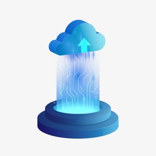 传输云网络等相关云科技的矢量图免抠