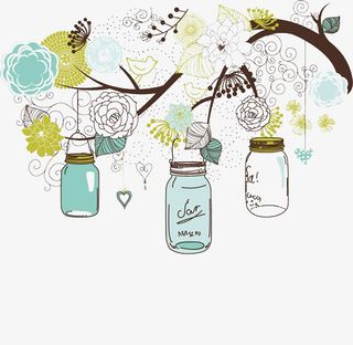 挂在树上的许愿瓶免抠