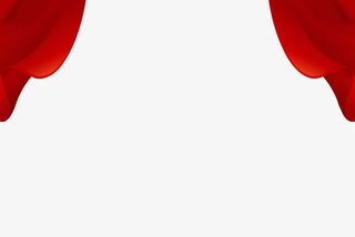 红色幕布装饰图案免抠